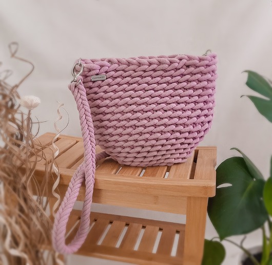 torby na ramię Large Wave Bag  - antyczny róż
