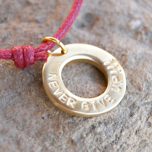 Circle brass 24 mm - sznurek woskowany SHEandHE