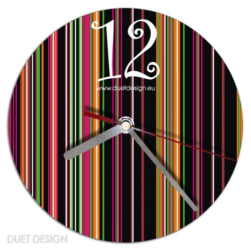 Zegar Pasy Kolorowe dla 12103796 duet design Duet design