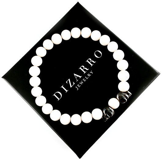 Bransoletka męska WHITE SKULLS DIZARRO 