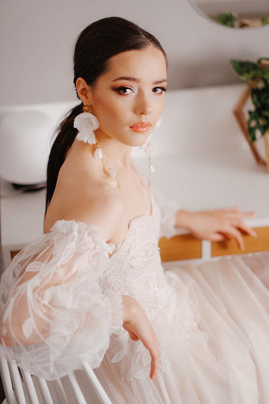 Biżuteria ślubna FEATHERLY white & gold