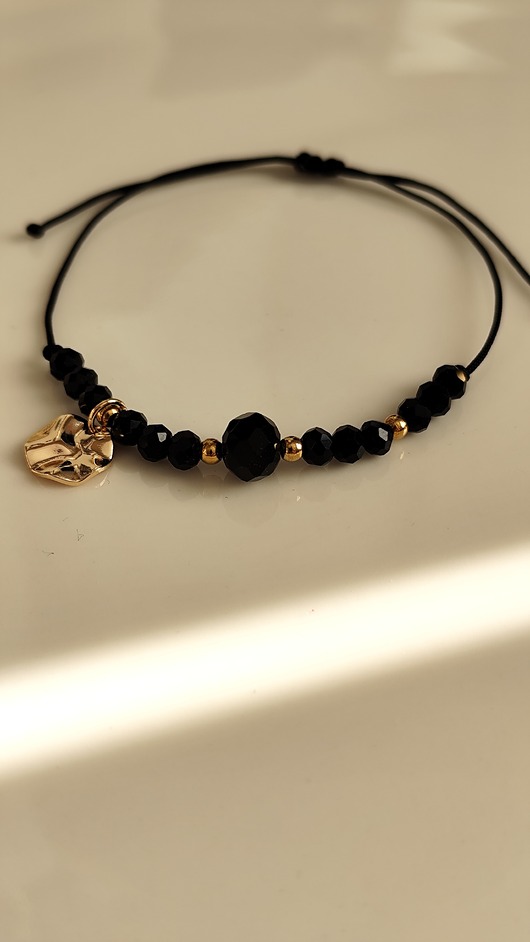 bransoletki na sznurku Bransoletka sznurkowa czarna