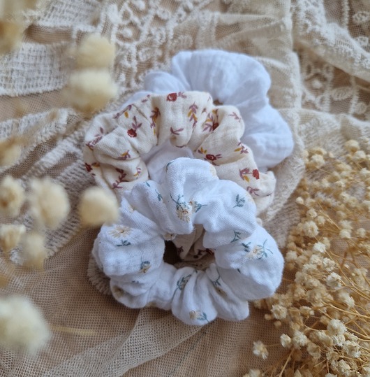 gumki do włosów Zestaw 3 scrunchie