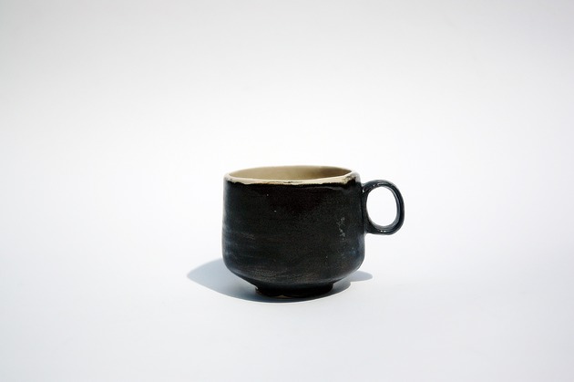 filiżanki Filiżanka do espresso czarno-beżowa