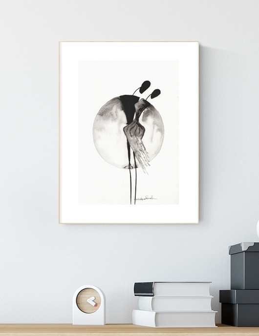 grafika 21X30 cm wykonana ręcznie MiniMalArt