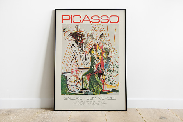 grafiki i ilustracje Pablo Picasso  plakat wystawowy