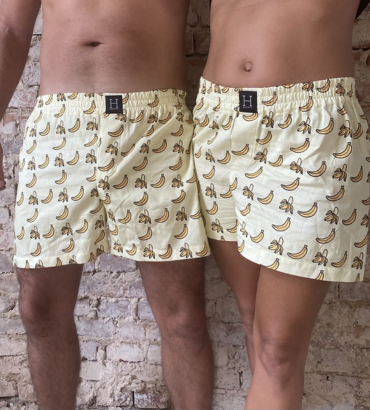 Spodenki do spania dla PARY bokserki BANANY HisOutfit