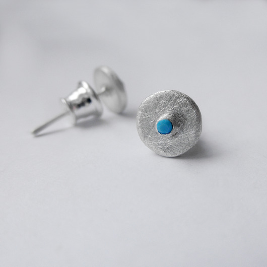 kolczyki z kamieniami Kolczyki OKRĄG