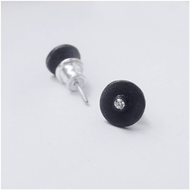 kolczyki z kamieniami Kolczyki OKRĄG