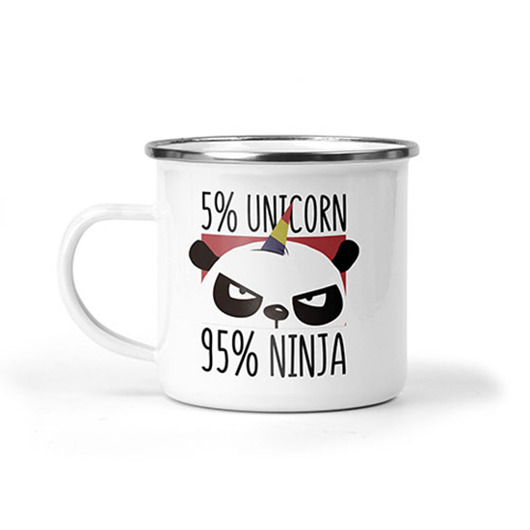 kubki Kubek metalowy panda jednorożec