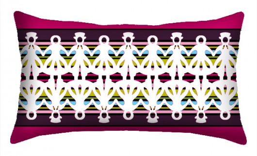 potańcówka w folkowym stylu2 - poducha 22x38cm AT design