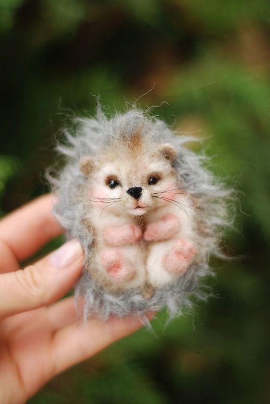 misie i maskotki Jeżyk Miniaturka- szary