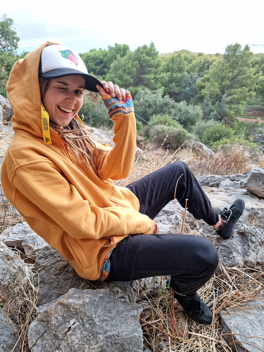 bluzy męskie Bluza rozpinana "Musztarda z sunflowerem" unisex