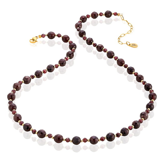 korale Naszyjnik z kamieni naturalnych: granat