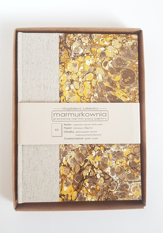 Notes, karki w kropki marmurkownia