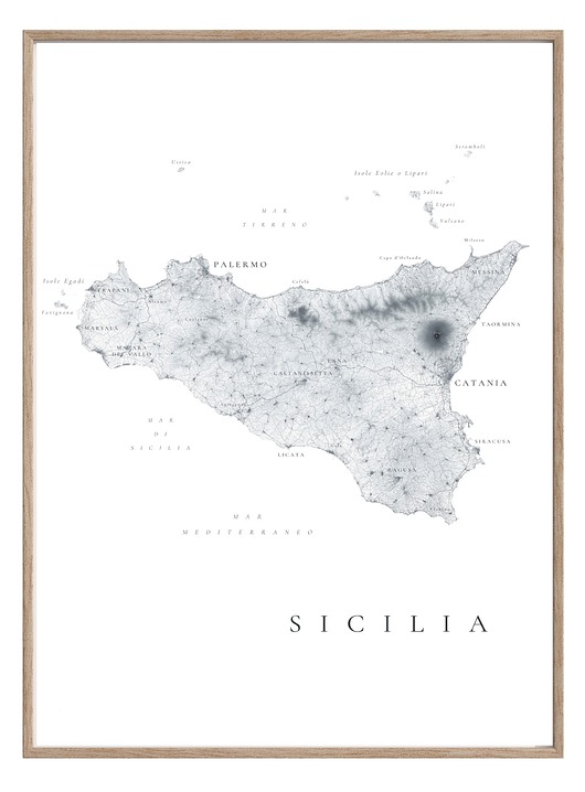 plakaty SYCYLIA Włochy plakat mapa