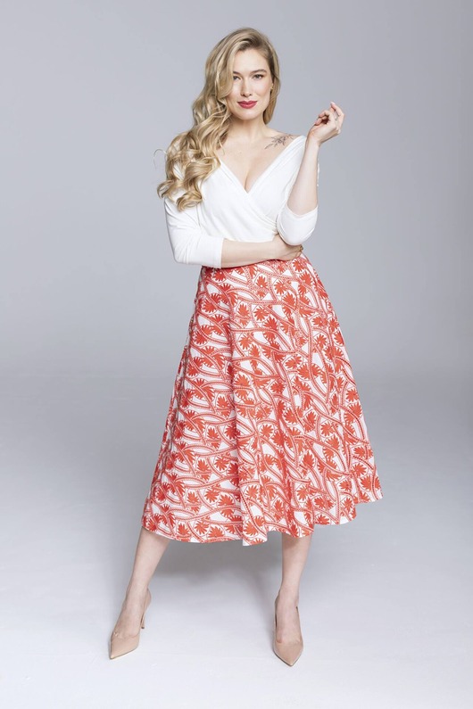 spódnice midi Spódnica rozkloszowana GRANDIFLORA