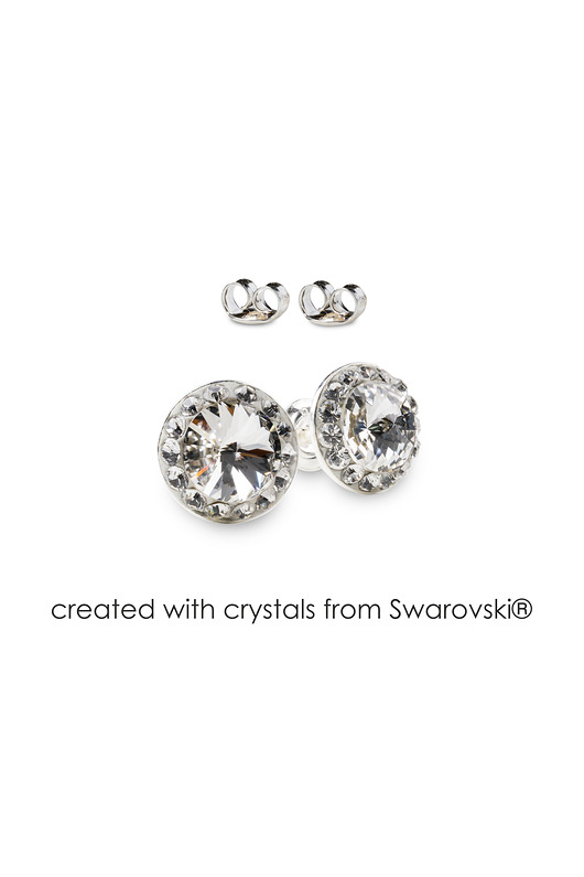 Srebrne kolczyki z kryształami marki Swarovski Alessandra unique