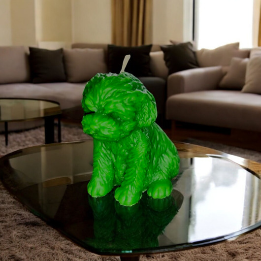 świeczniki i świece Zielona świeca pies - uzdrawianie zwierząt