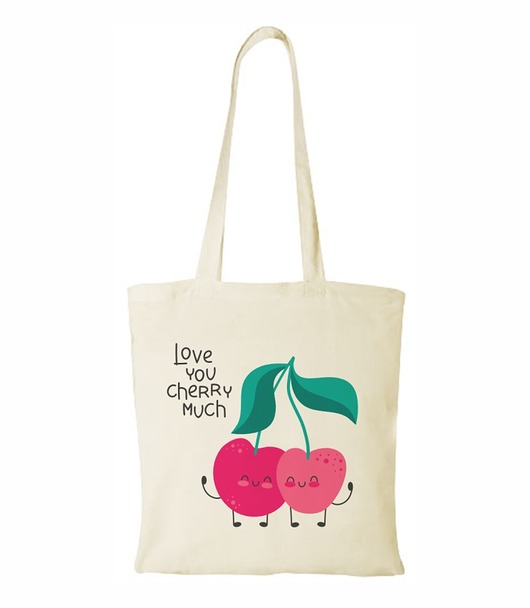 torby na zakupy Torba bawełniana "LOVE YOU CHERRY MUCH"