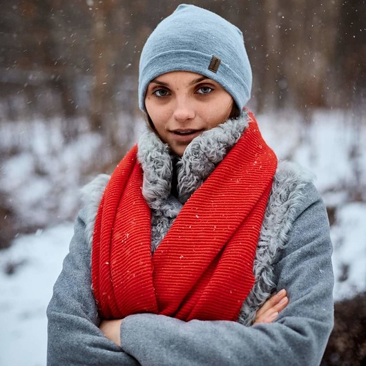 czapki damskie Ana Moroles, Czapka 100% merino, szara