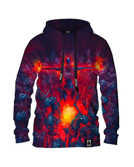 bluza z kapturem damska Damska Bluza z kapturem DR.CROW Skeleton Zombie