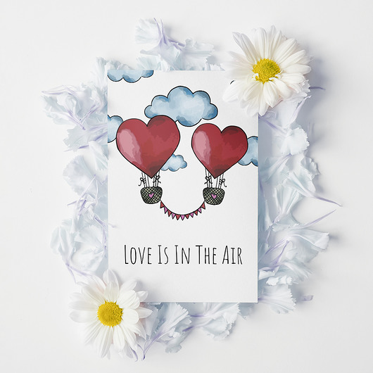 Kartka Ślubna "Love is in the air" Joanna Klupś