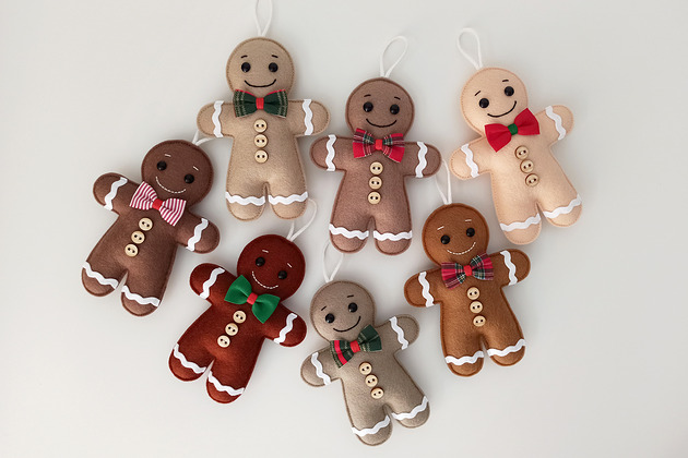 dekoracje świąteczne Świąteczna zawieszka z filcu Ciastek, Piernikowy Ludzik