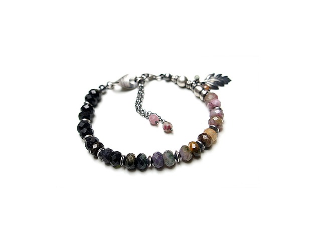 bransoletki wire wrapping Jesienne turmaliny vol. 5  bransoletka