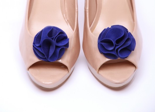 Velvet Flower - Blue - klipsy do butów HowDoILook
