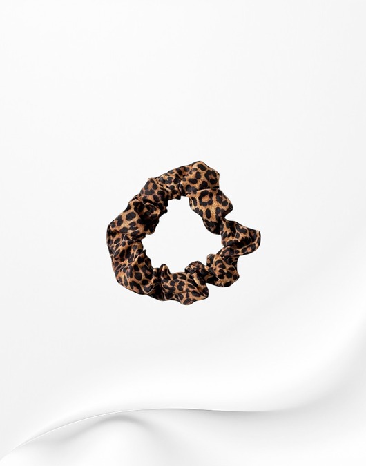 gumki do włosów Jedwabna scrunchie gumka frotka mini panterka