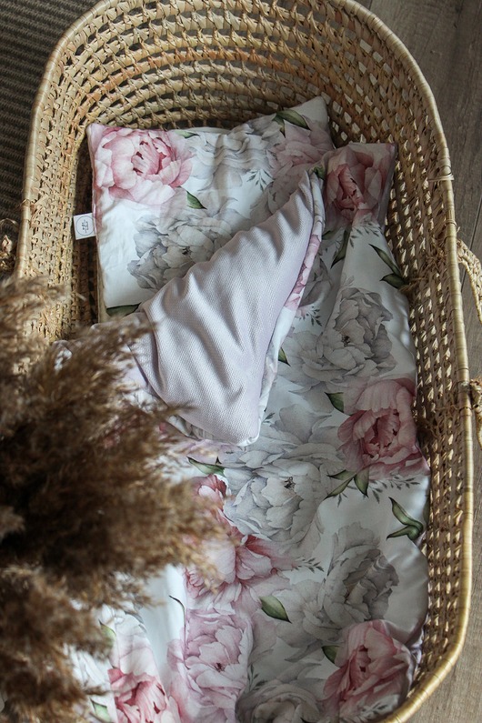 kocyki, kołderki, pościel dla dzieci Komplet pościeli dla maluszka PEONIES