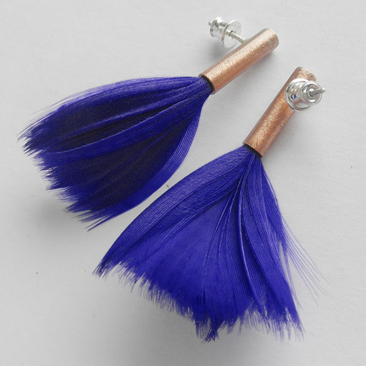 kolczyki z piórami PIÓRKO kolczyki