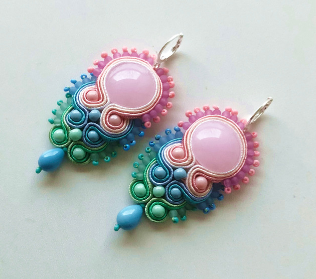 kolczyki soutache Sutaszowe kolczyki CANDY _ KOLEKCJA 2025