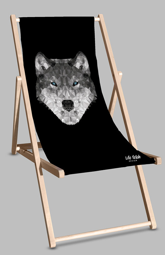 krzesła Leżak z wilkiem