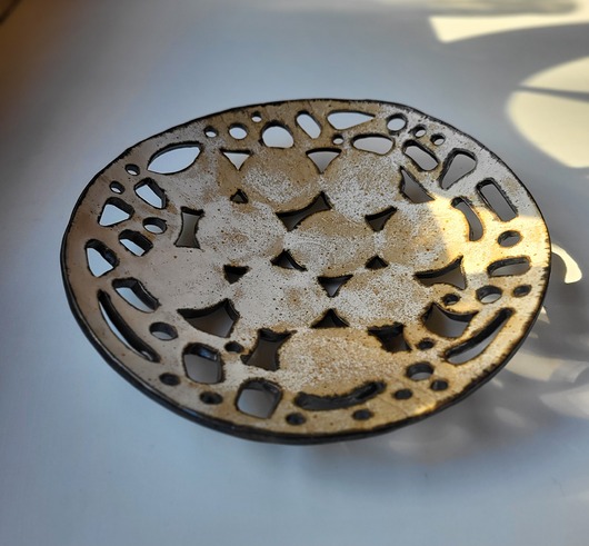 patery i talerze Ażurowa ceramiczna patera