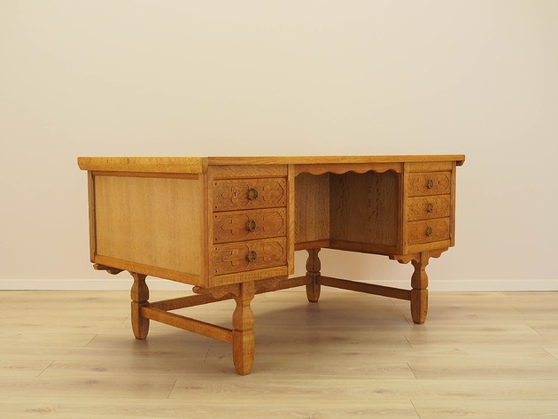 biurka Biurko dębowe, duński design, lata 60, designer: Henning Kj