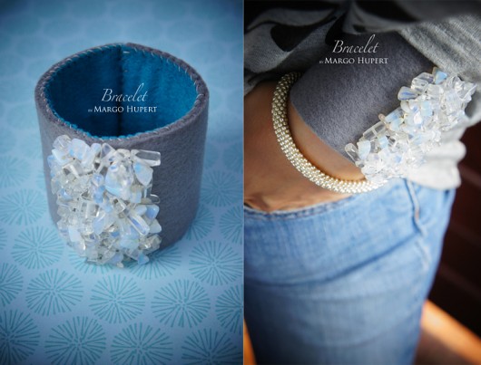 Blue with grey FlowerFelt Design