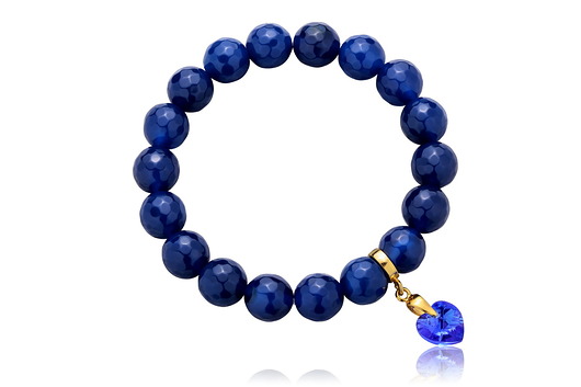 BRANSOLETKA Z AGATÓW DARK blue Coccola JEWELLERY