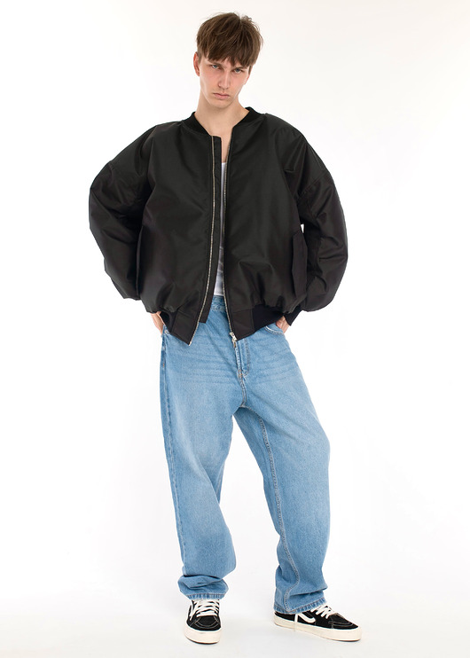Kurtka typu bomber oversize czarna 3292457 - Pakamera.pl