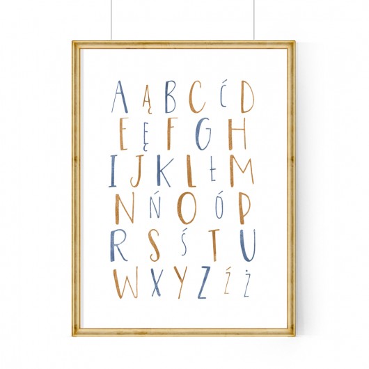 ALFABET polski do pokoju dziecięcego - A3 wejustlikeprints