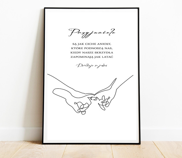 Plakat Obraz Podziękowanie dla Przyjaciela Magnetyczne Studio
