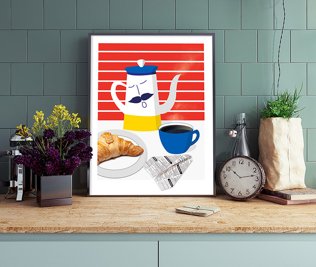 plakaty Plakat do kuchni, czajniczek