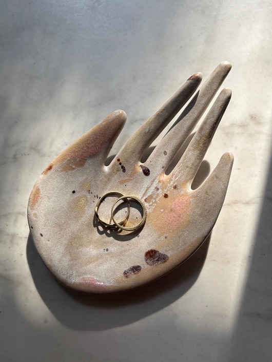 pojemniki na biżuterię Ceramiczna Łapka Handmade Talerzyk na Biżuterię Expressionism