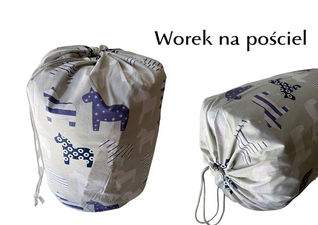 kocyki, kołderki, pościel dla dzieci Worek na pościel do przedszkola i żłobka. Duży bawełniany, ściągany