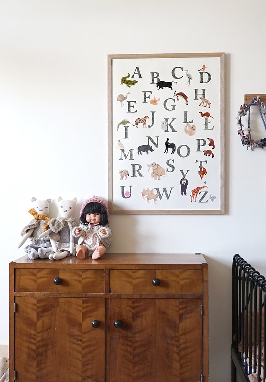 obrazy i plakaty do pokoju dziecięcego Plakat z polskim alfabetem