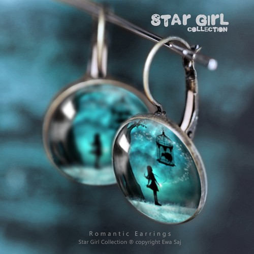 Star Girl collection, romantyczne kolczyki Ewa Saj Fotografie