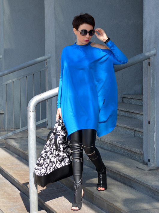 TUNIKA BLU Oversize momo fashion