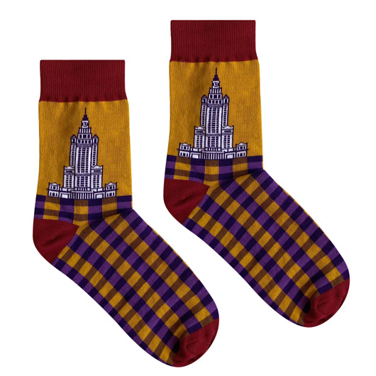 skarpetki damskie Skarpetki Pałac Kultury Bakłażan