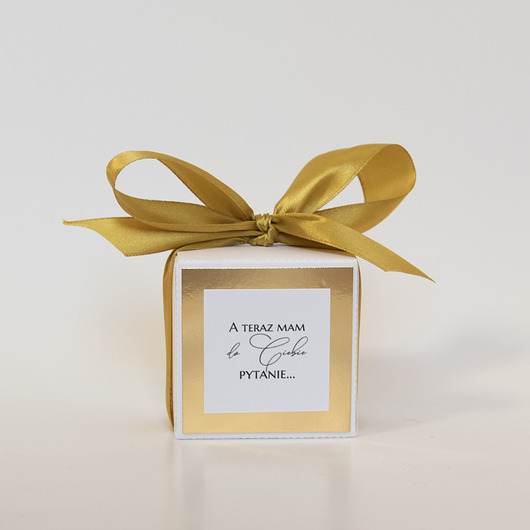 zaproszenia i kartki na ślub Prośba o świadkowanie pudełeczko